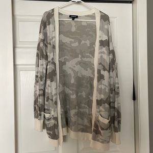 Express cardigan grey cami size medium